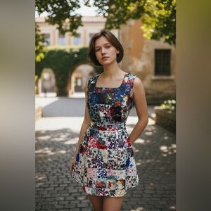 Floral Patchwork Dress